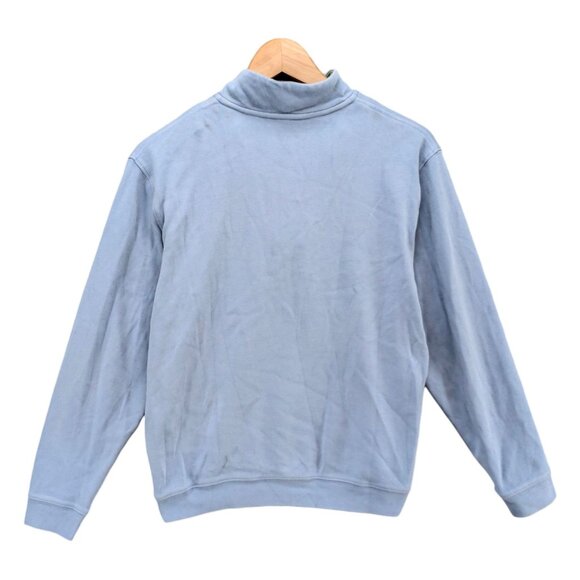 Johnnie O Sully Quarter Zip Sweater Mens Light Blue Cotton Long Sleeve Size S - Picture 2 of 9
